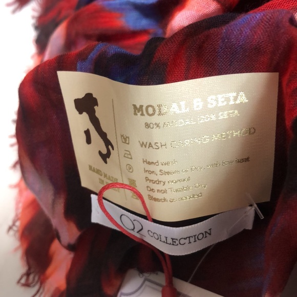 Italian Modal & Silk Tie-Dye Print Scarf - Picture 5 of 6